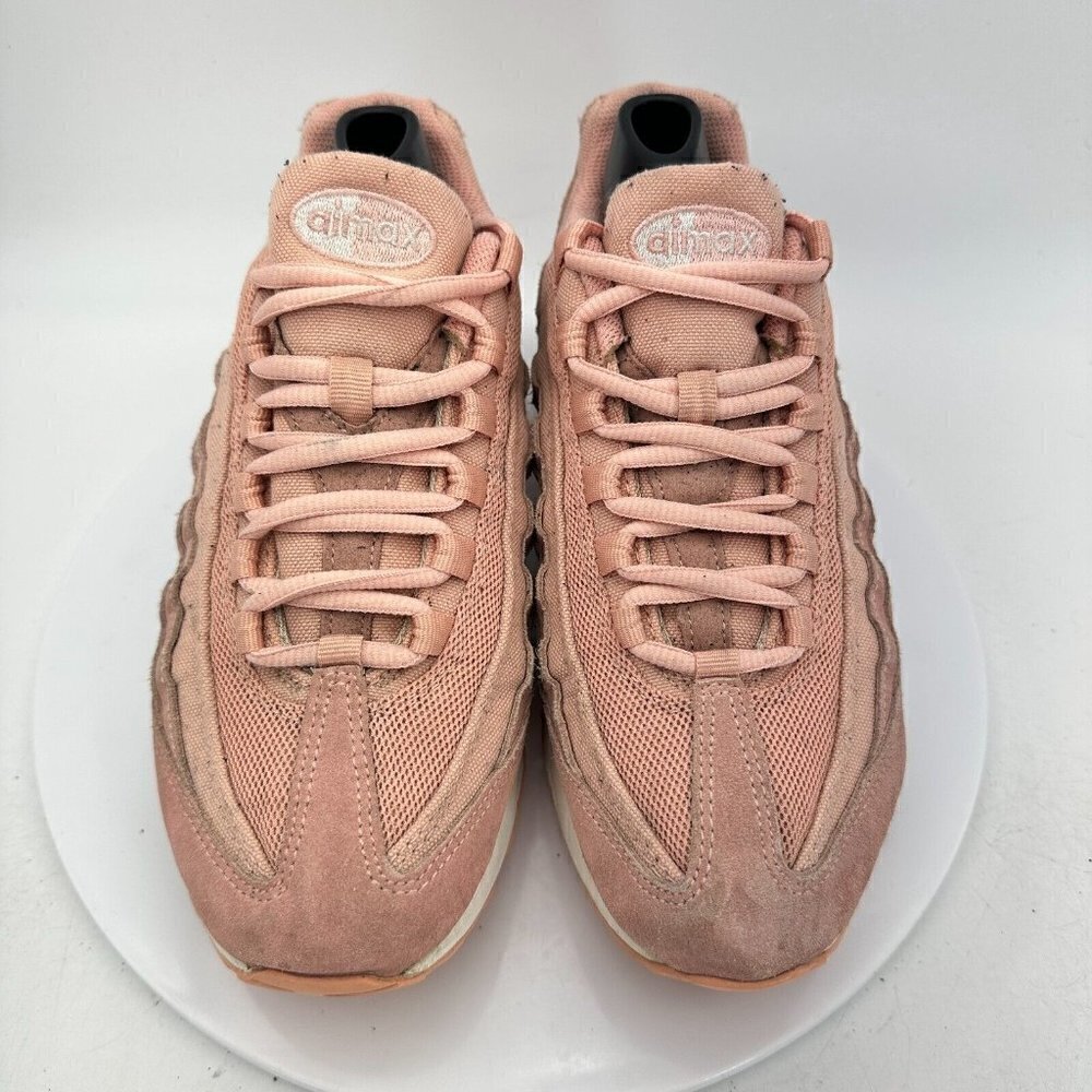 Nike Air Max 95 Sz 7Y Women 8.5 BQ7222-600 Coral Stardust Pink White Shoes - Picture 3 of 14